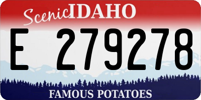 ID license plate E279278