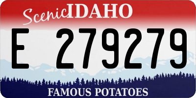 ID license plate E279279