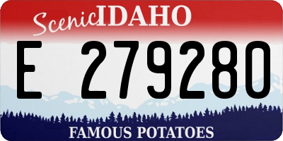 ID license plate E279280