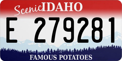 ID license plate E279281