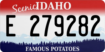 ID license plate E279282