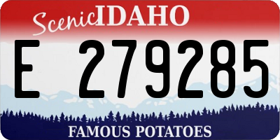 ID license plate E279285