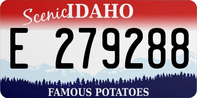 ID license plate E279288