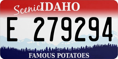 ID license plate E279294