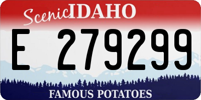 ID license plate E279299