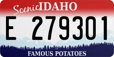 ID license plate E279301