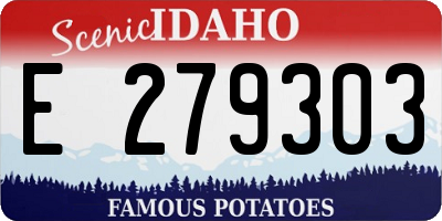 ID license plate E279303