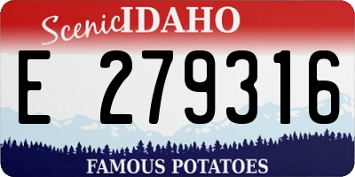 ID license plate E279316