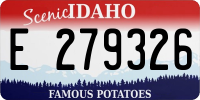 ID license plate E279326