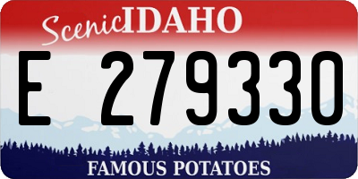ID license plate E279330
