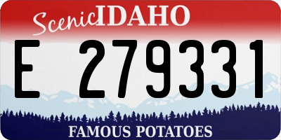 ID license plate E279331