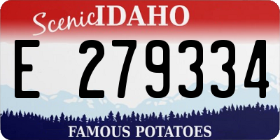 ID license plate E279334