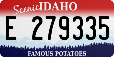 ID license plate E279335