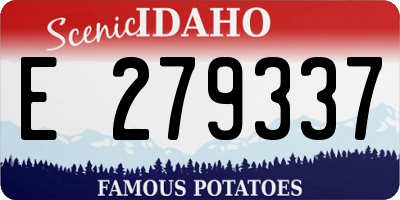 ID license plate E279337
