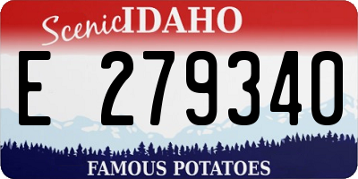 ID license plate E279340