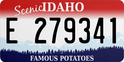 ID license plate E279341