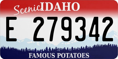 ID license plate E279342