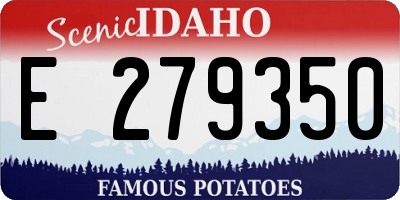 ID license plate E279350