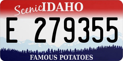 ID license plate E279355