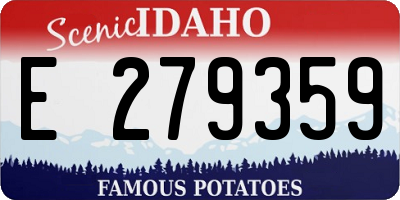 ID license plate E279359