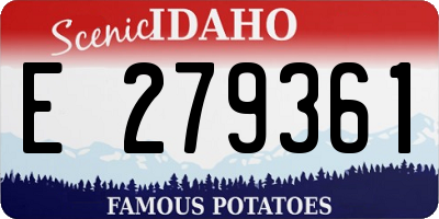 ID license plate E279361