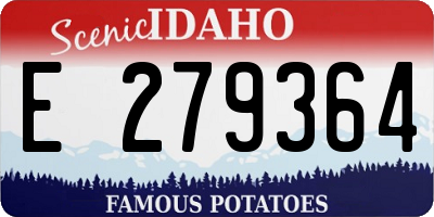 ID license plate E279364