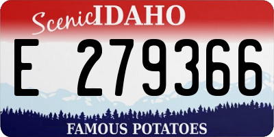 ID license plate E279366