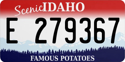 ID license plate E279367