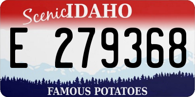 ID license plate E279368