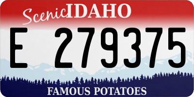 ID license plate E279375