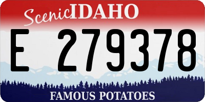ID license plate E279378