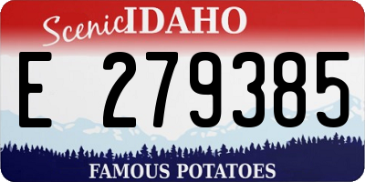 ID license plate E279385