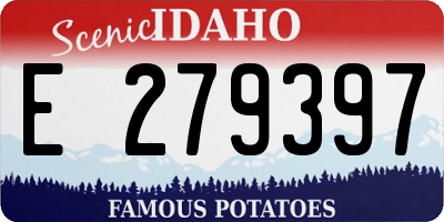 ID license plate E279397