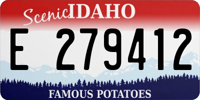 ID license plate E279412
