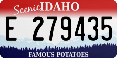 ID license plate E279435