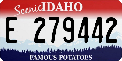 ID license plate E279442