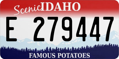 ID license plate E279447