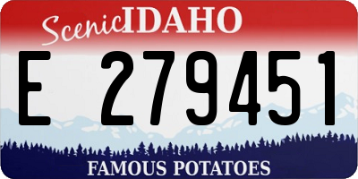 ID license plate E279451
