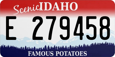 ID license plate E279458