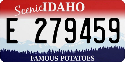 ID license plate E279459