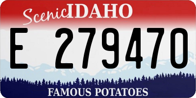 ID license plate E279470