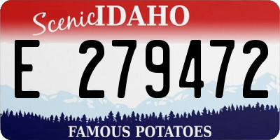 ID license plate E279472