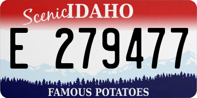 ID license plate E279477