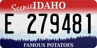 ID license plate E279481