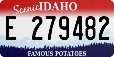 ID license plate E279482