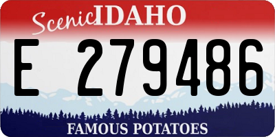ID license plate E279486
