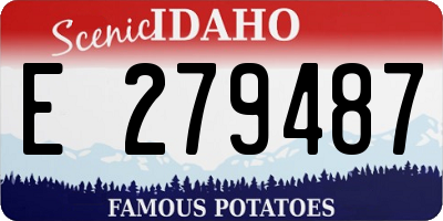 ID license plate E279487
