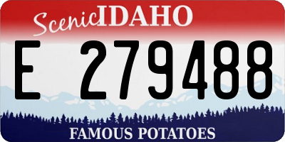 ID license plate E279488
