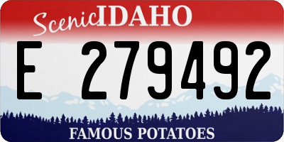 ID license plate E279492