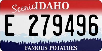 ID license plate E279496